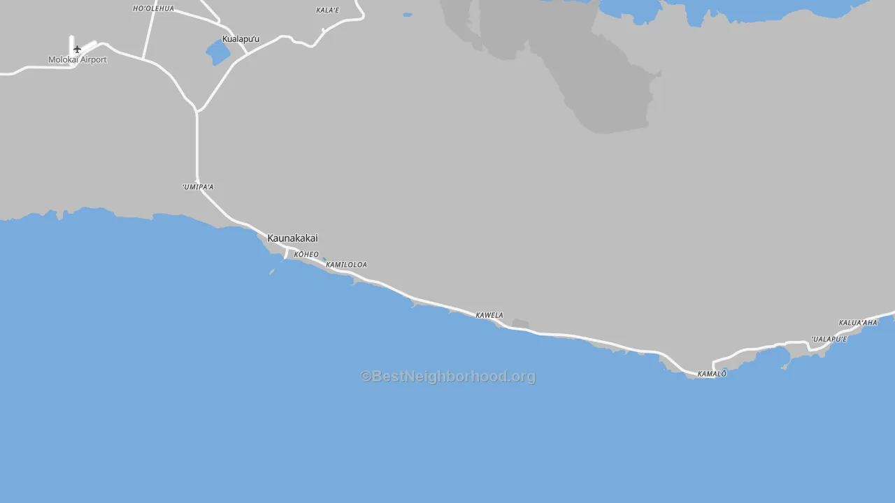 Transit Grade map of Kaunakakai, HI