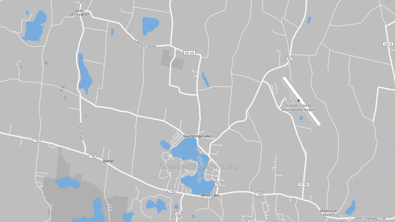Transit Grade map of Kauneonga Lake, NY