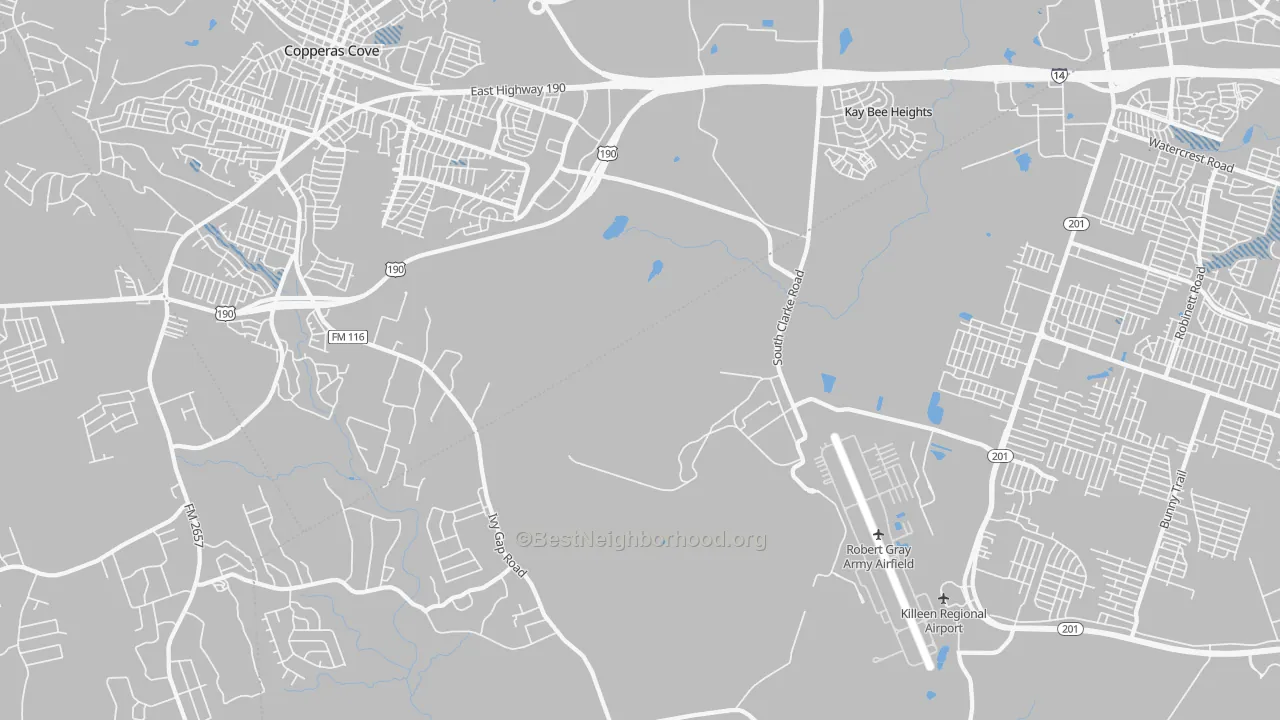 Transit Grade map of Kay Bee Heights, TX