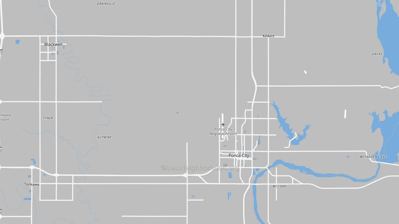 Transit Grade map of Kay County, OK