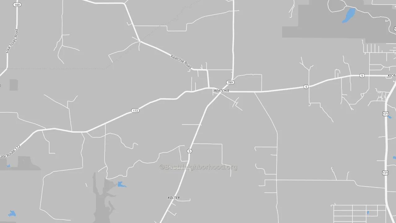 Transit Grade map of Keachi, LA