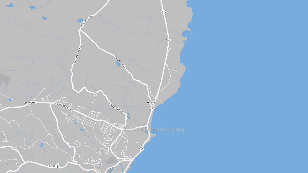 Transit Grade map of Kealia, HI