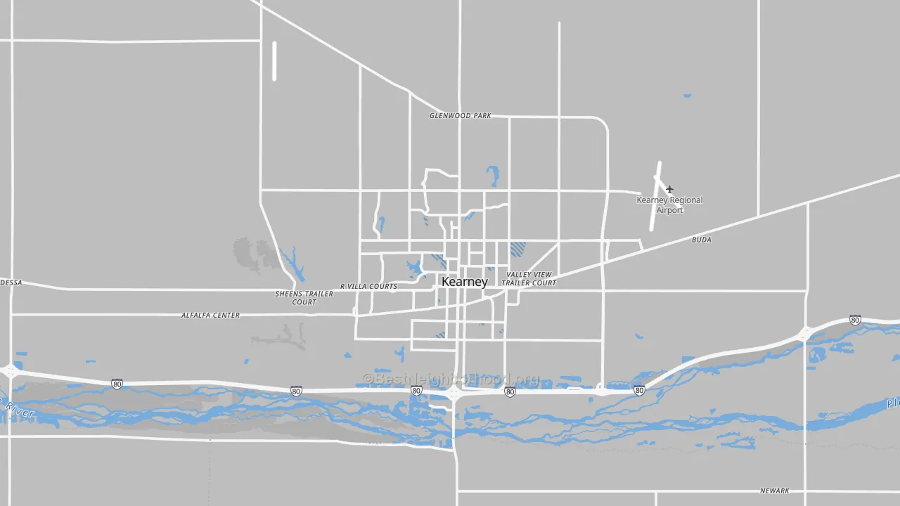 Transit Grade map of Kearney, NE