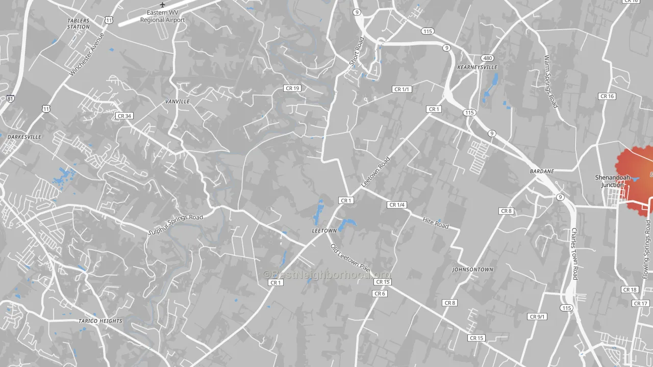 Transit Grade map of Kearneysville, WV