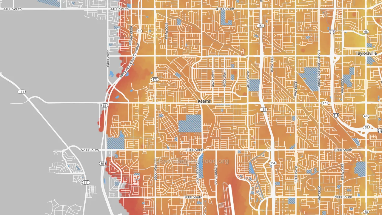 Transit Grade map of Kearns, UT