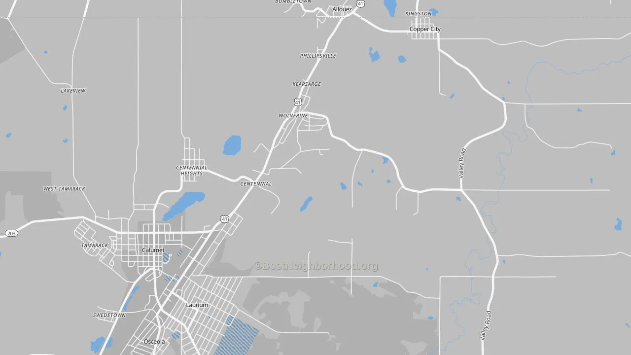 Transit Grade map of Kearsarge, MI