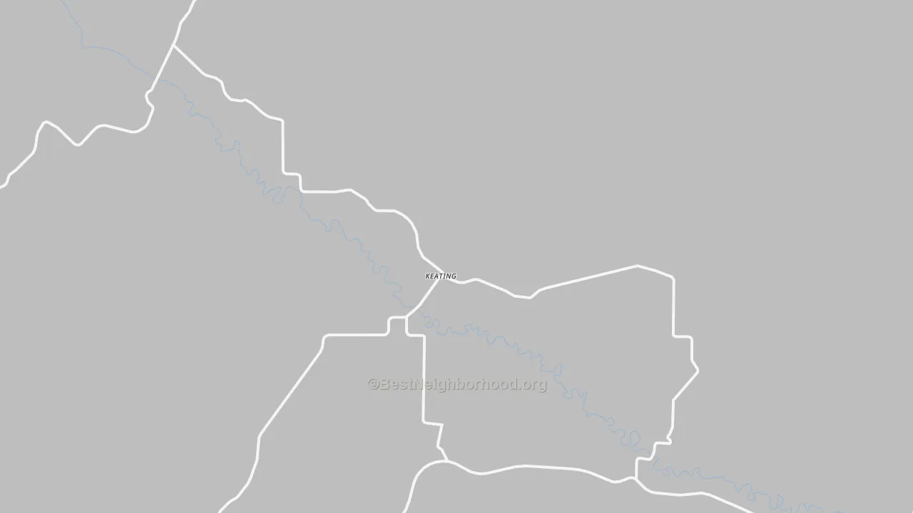 Transit Grade map of Keating, OR