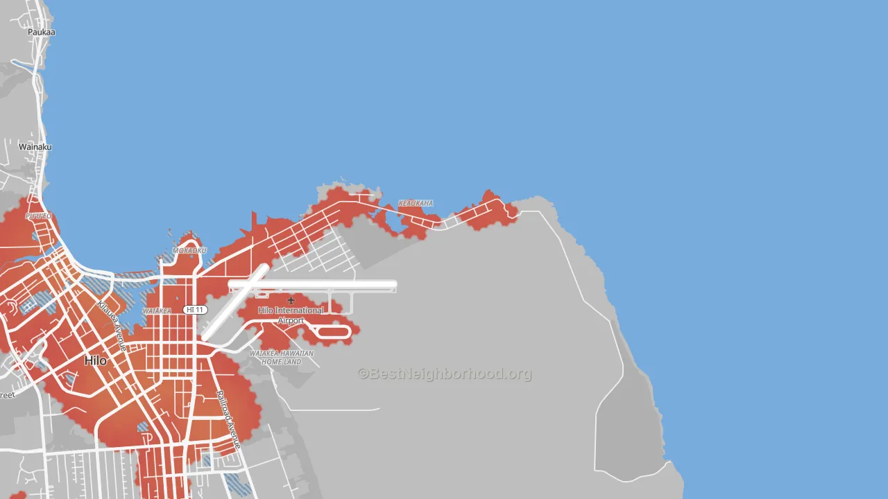 Transit Grade map of Keaukaha, HI