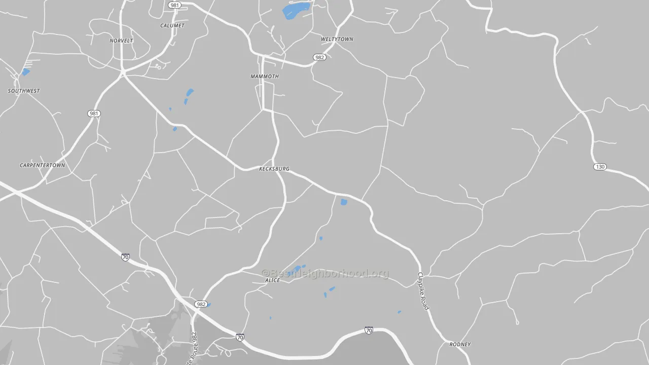 Transit Grade map of Kecksburg, PA