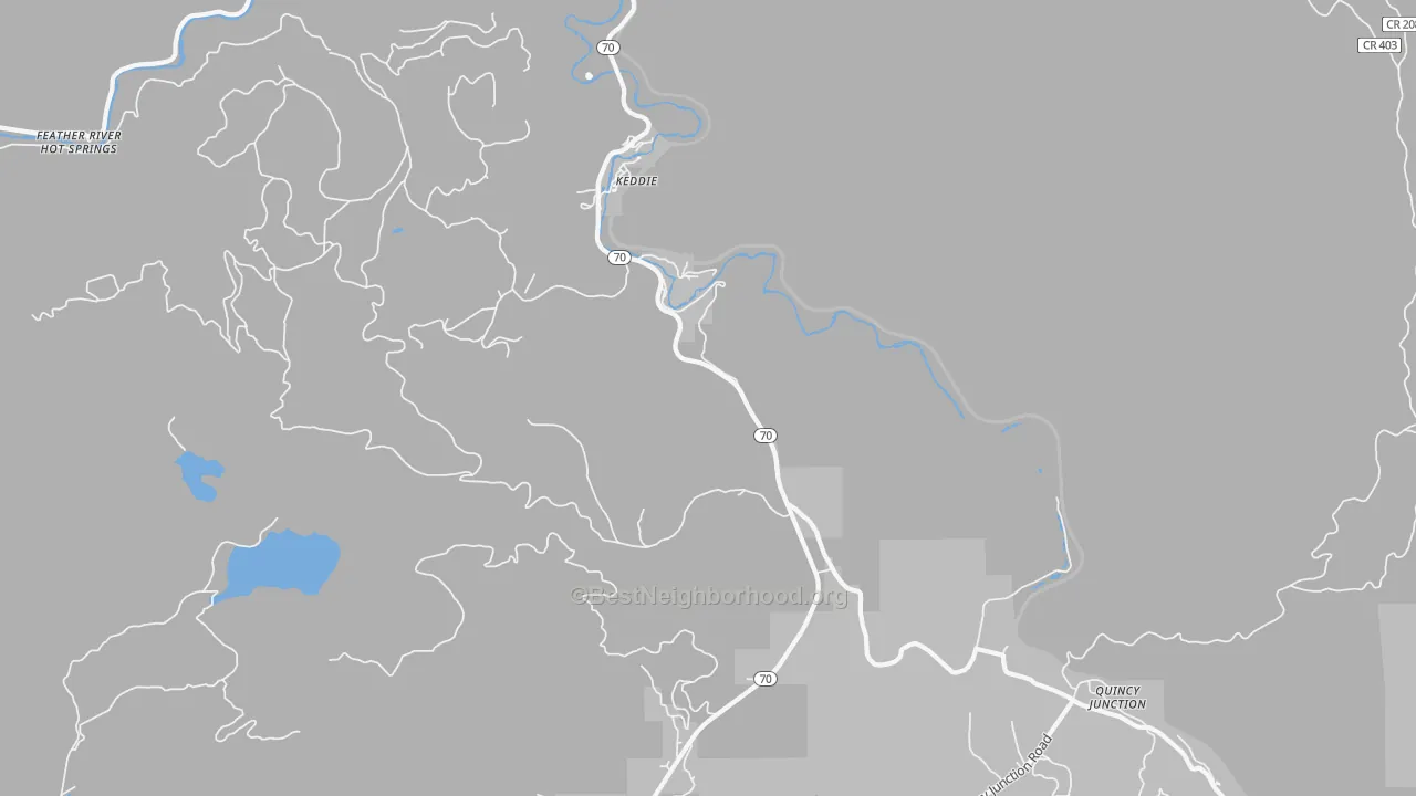 Transit Grade map of Keddie, CA