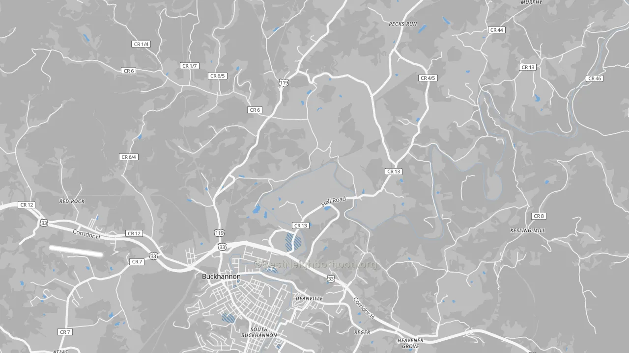 Transit Grade map of Kedron, WV