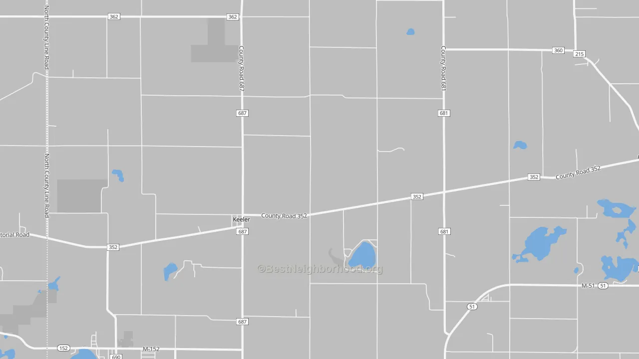 Transit Grade map of Keeler, MI