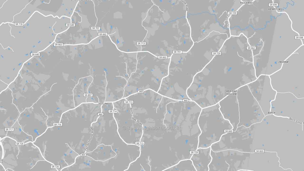 Transit Grade map of Keeling, VA
