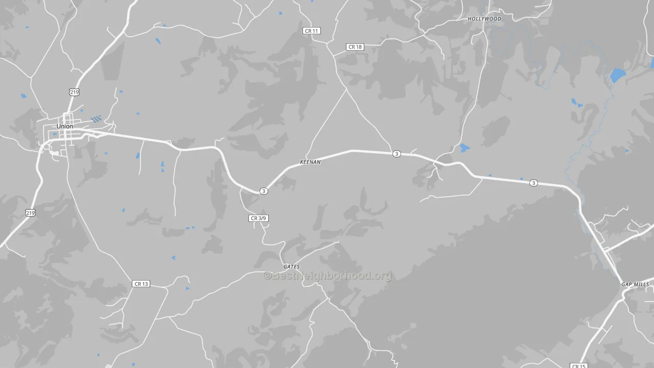 Transit Grade map of Keenan, WV