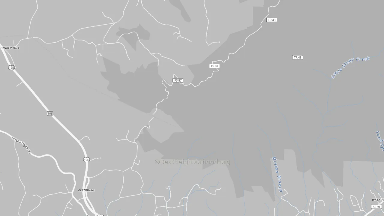 Transit Grade map of Keenburg, TN