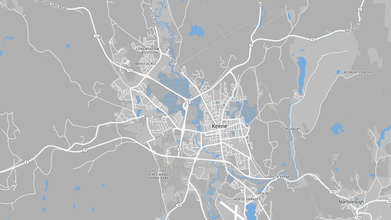 Transit Grade map of Keene, NH