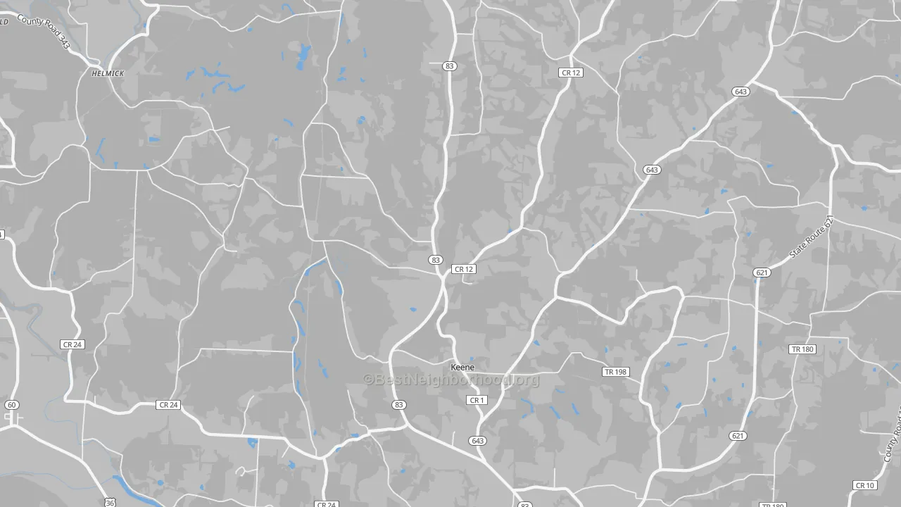 Transit Grade map of Keene, OH