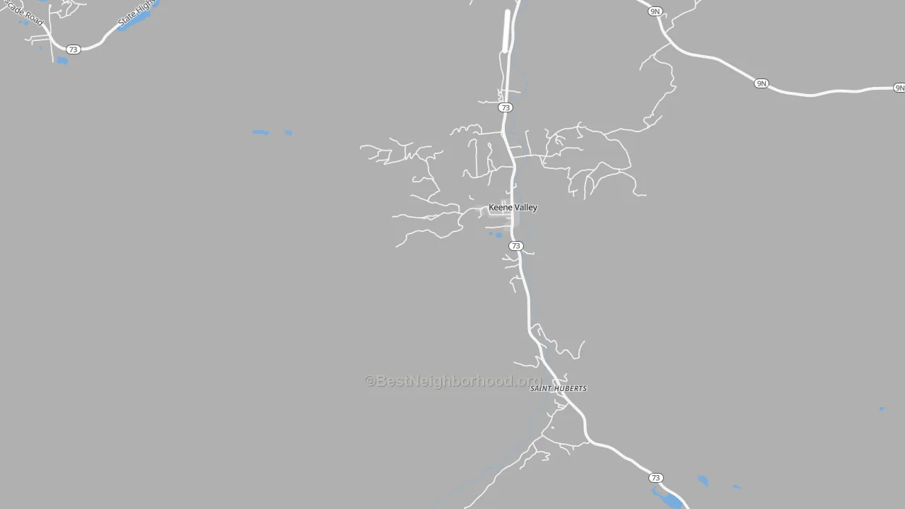 Transit Grade map of Keene Valley, NY