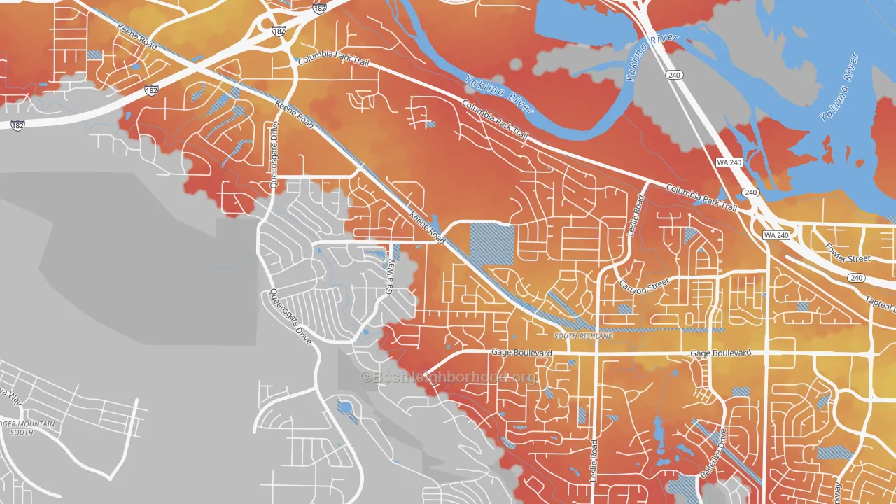 Transit Grade map of Keene Valley, Richland, WA
