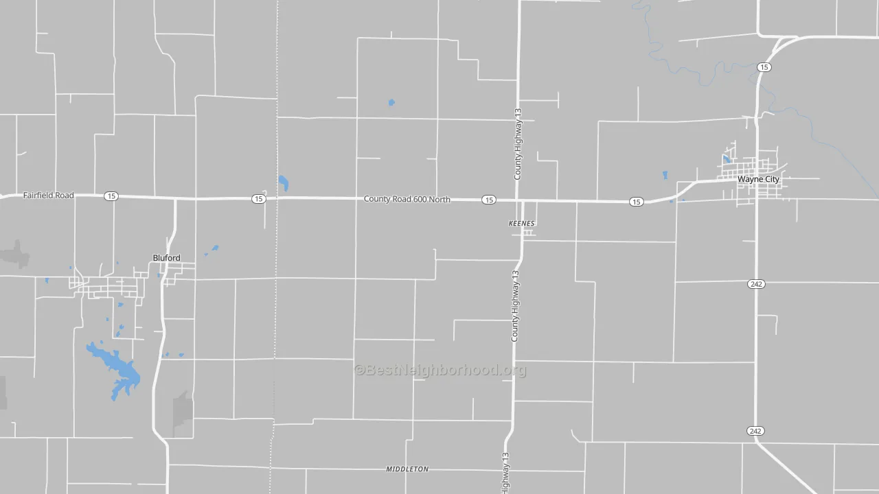 Transit Grade map of Keenes, IL