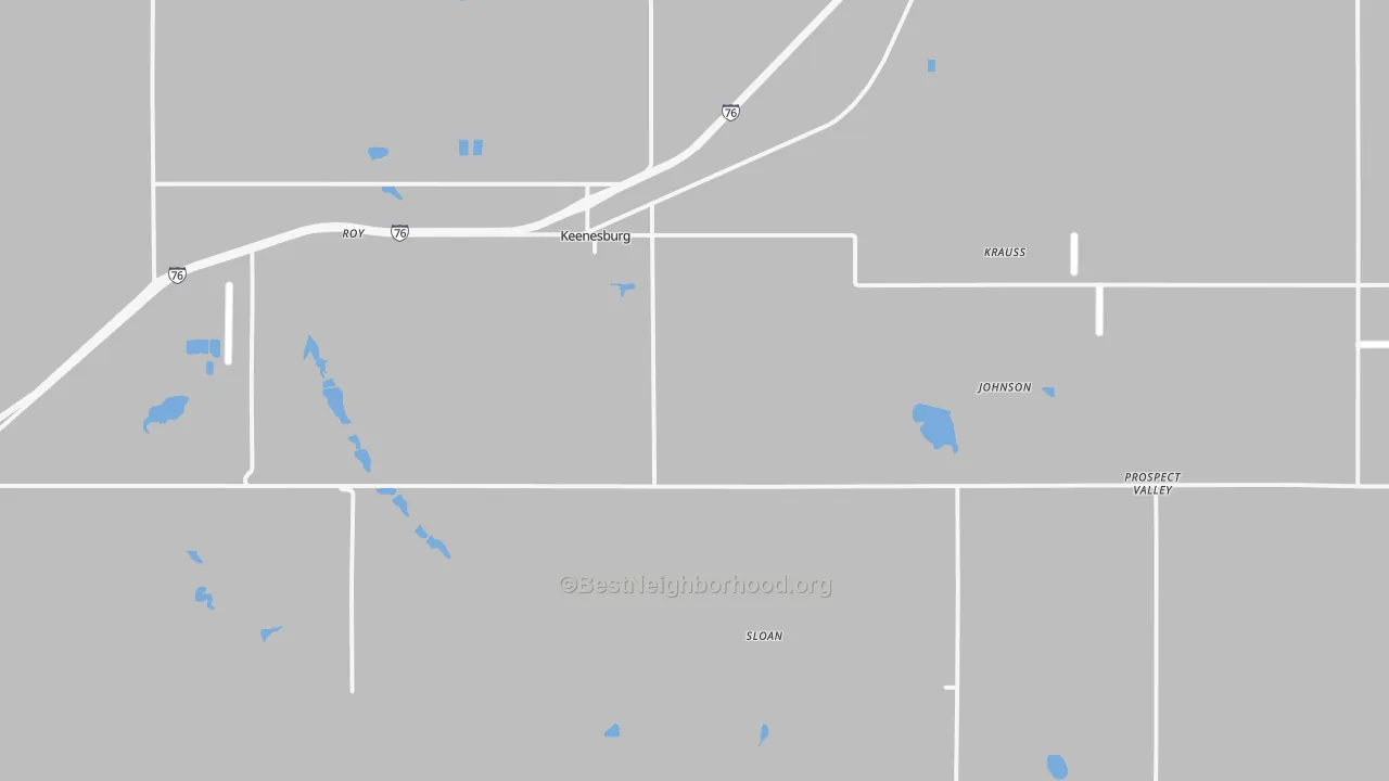 Transit Grade map of Keenesburg, CO
