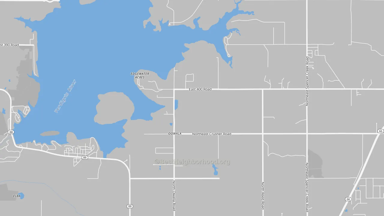 Transit Grade map of Keetonville, OK