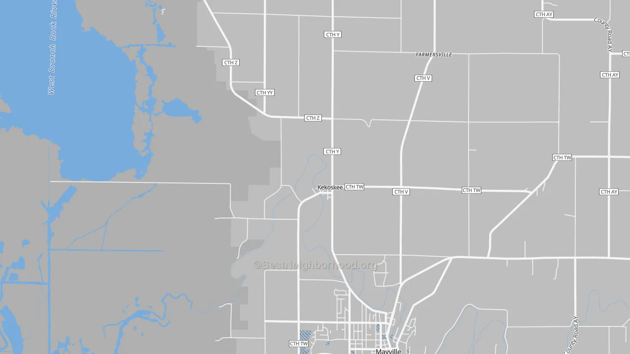 Transit Grade map of Kekoskee, WI