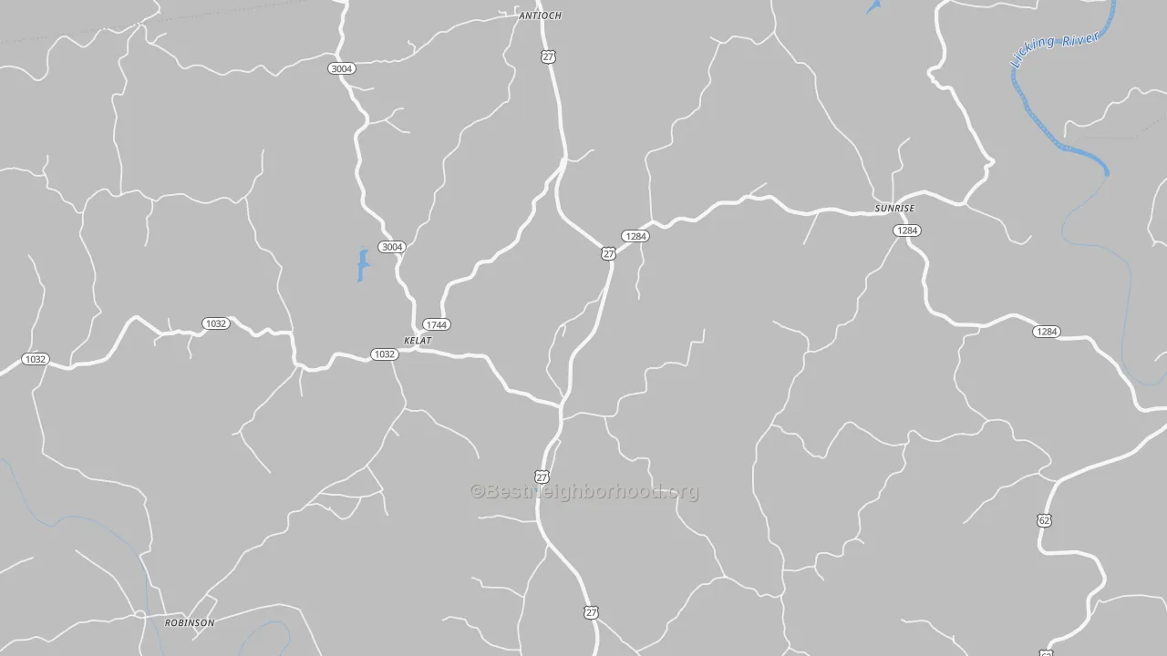 Transit Grade map of Kelat, KY