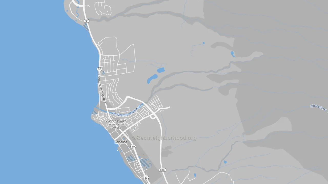 Transit Grade map of Kelawea, HI