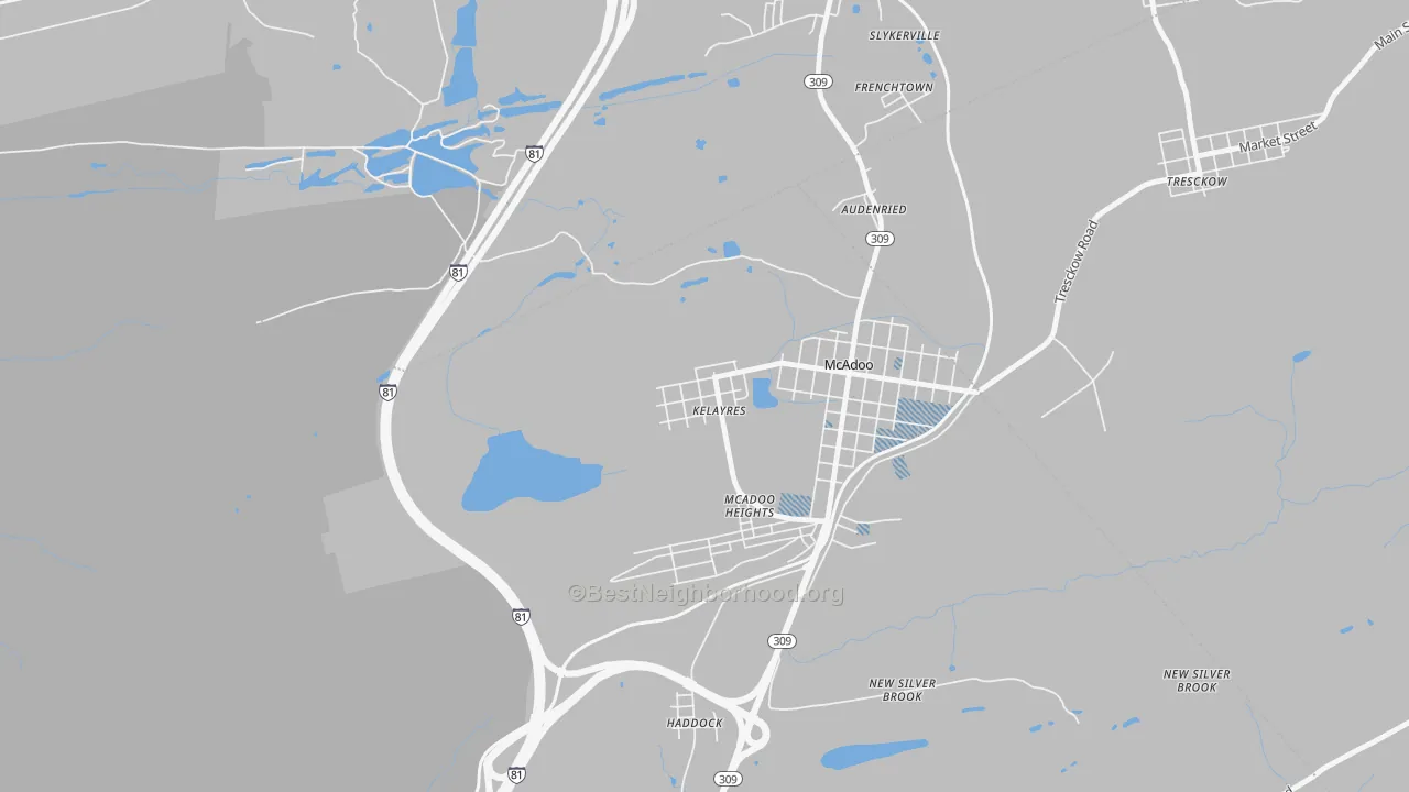 Transit Grade map of Kelayres, PA