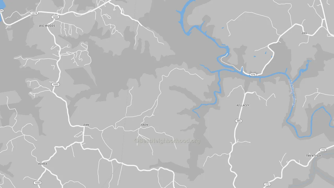 Transit Grade map of Kellacey, KY