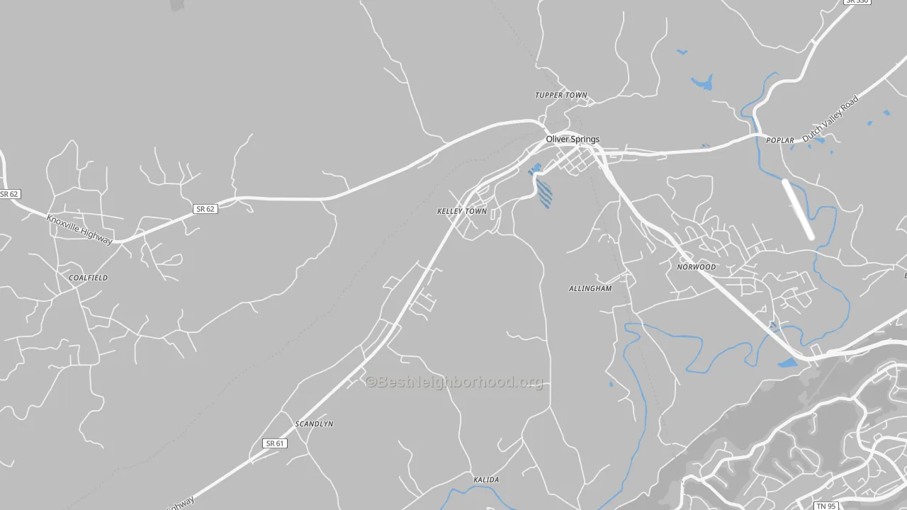 Transit Grade map of Kelley Town, TN