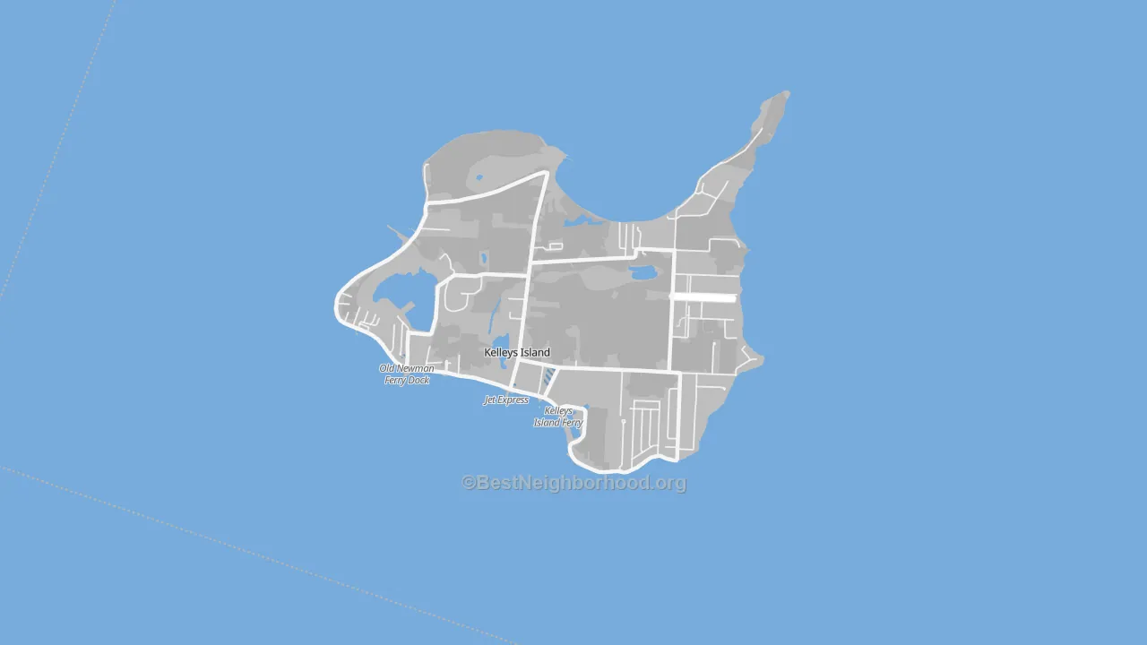 Transit Grade map of Kelleys Island, OH