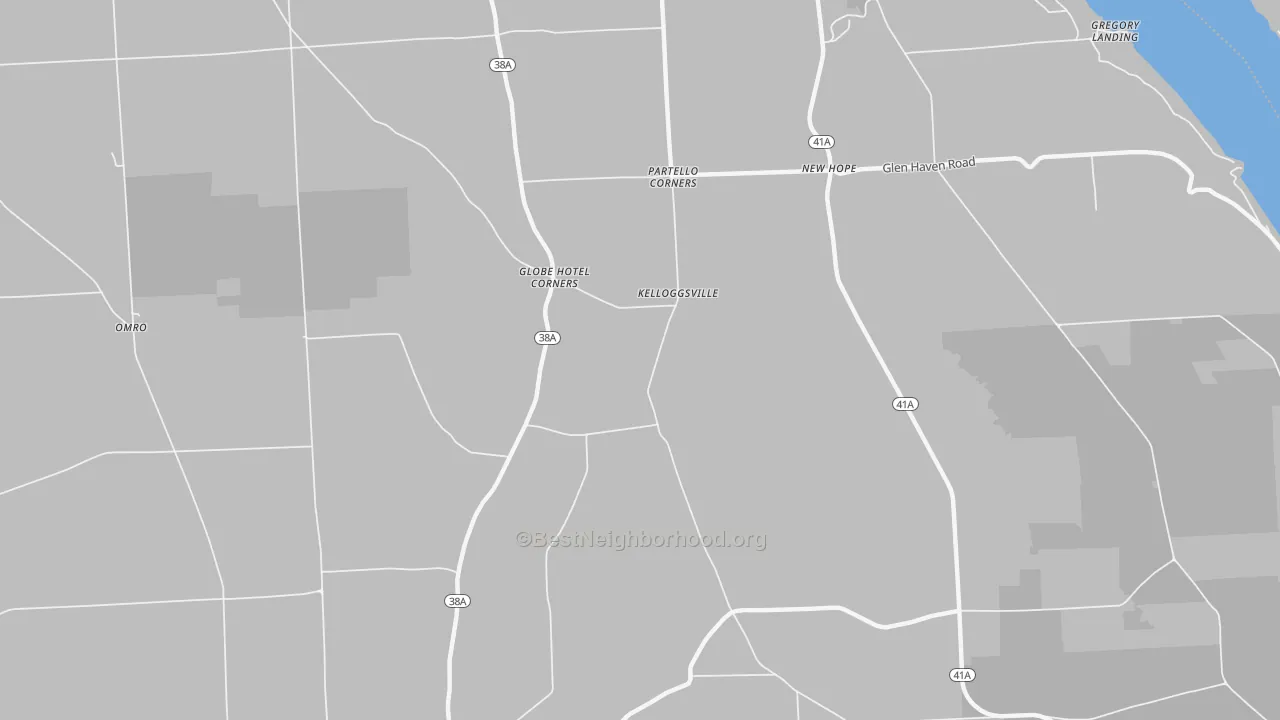 Transit Grade map of Kelloggsville, NY