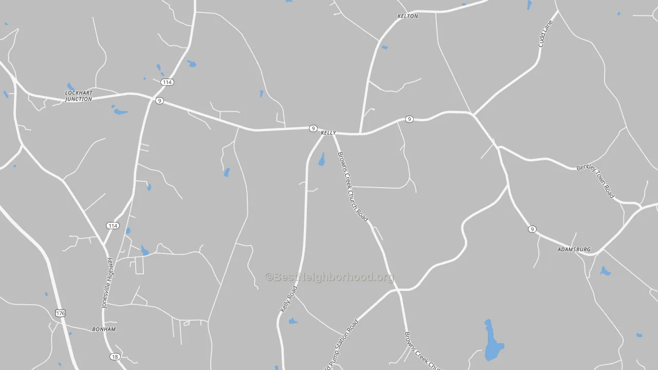 Transit Grade map of Kelly, SC