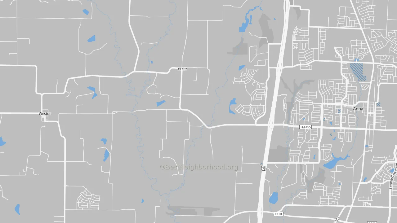 Transit Grade map of Kelly, TX