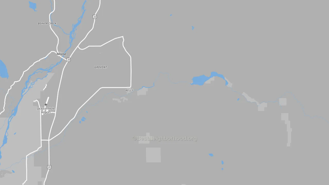 Transit Grade map of Kelly, WY