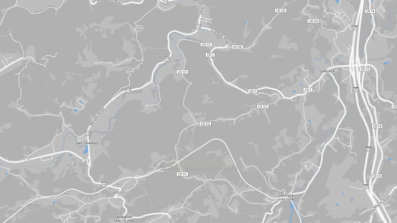 Transit Grade map of Kellysville, WV