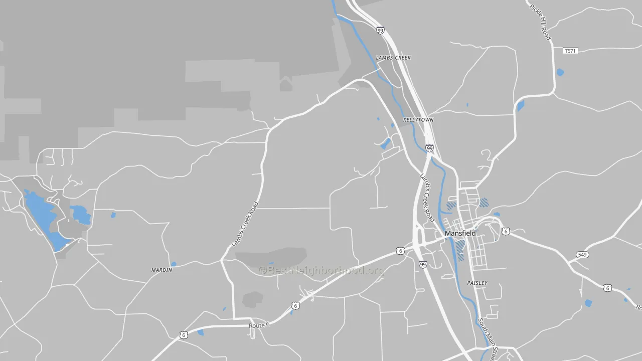 Transit Grade map of Kellytown, PA