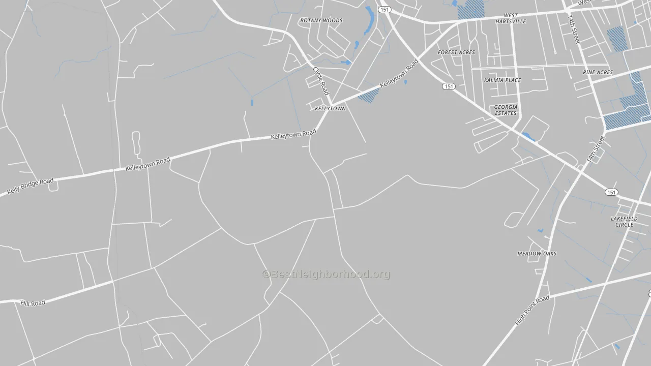 Transit Grade map of Kellytown, SC