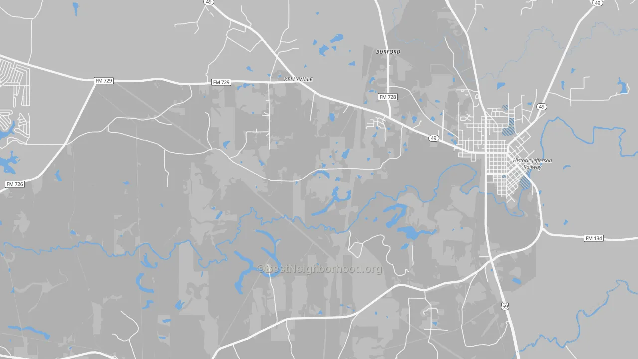 Transit Grade map of Kellyville, TX