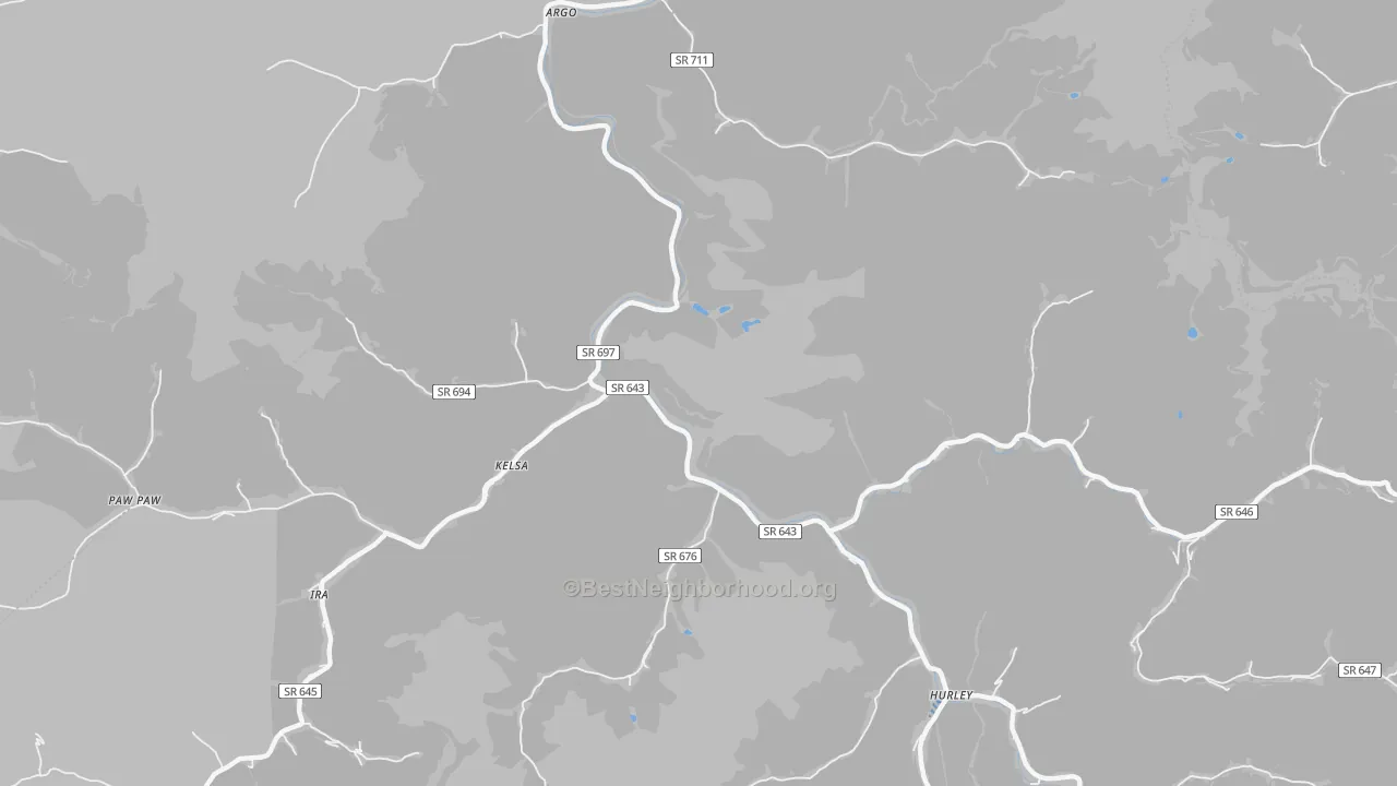 Transit Grade map of Kelsa, VA