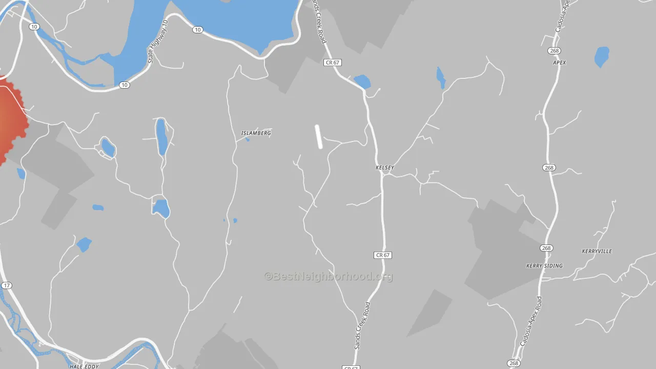 Transit Grade map of Kelsey, NY