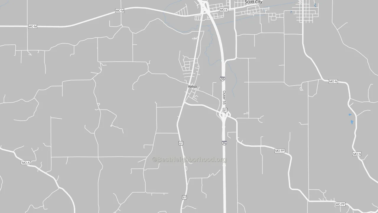 Transit Grade map of Kelso, MO