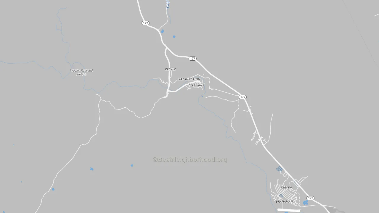 Transit Grade map of Kelvin, AZ