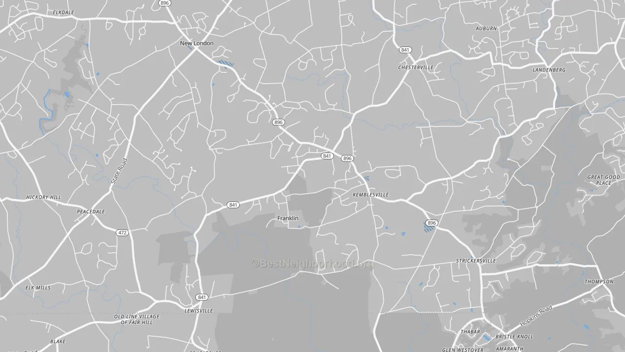 Transit Grade map of Kemblesville, PA