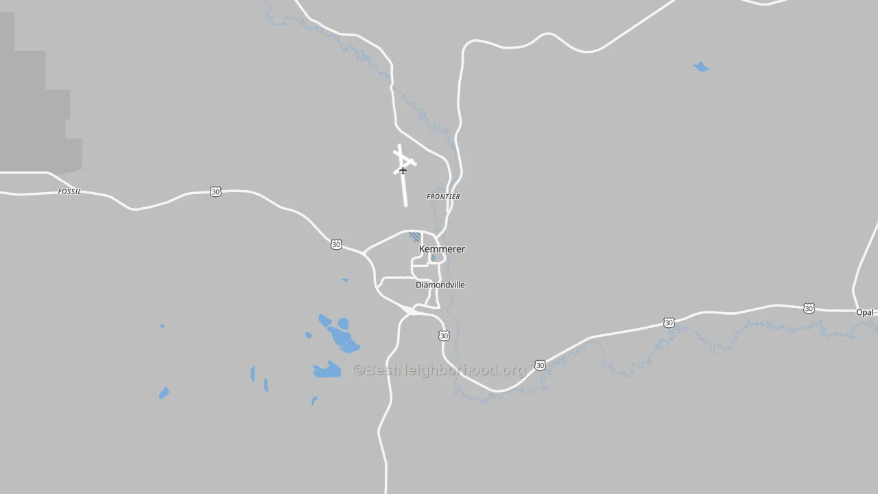 Transit Grade map of Kemmerer, WY