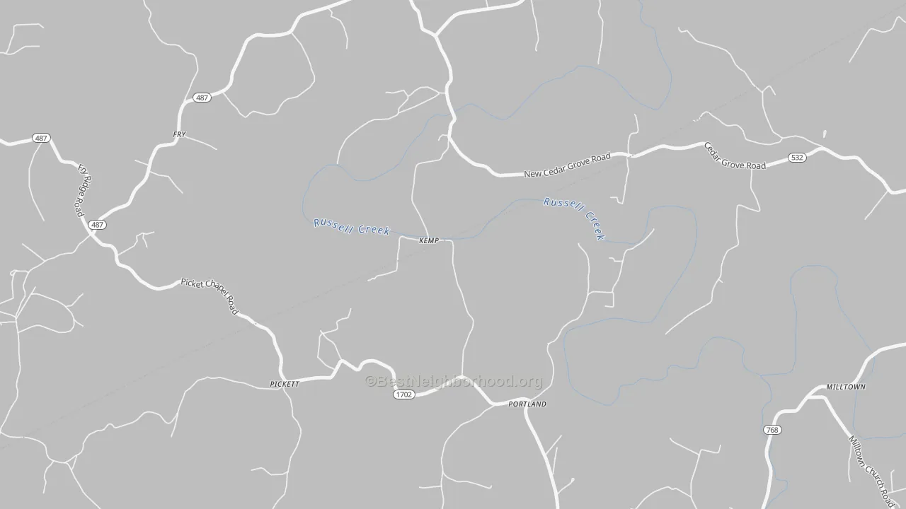 Transit Grade map of Kemp, KY