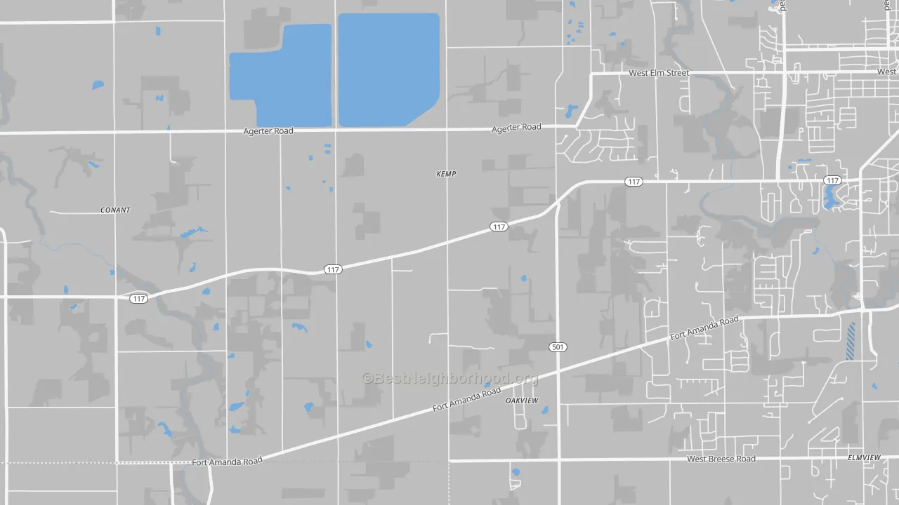 Transit Grade map of Kemp, OH