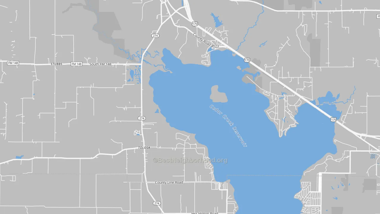 Transit Grade map of Kemp, TX